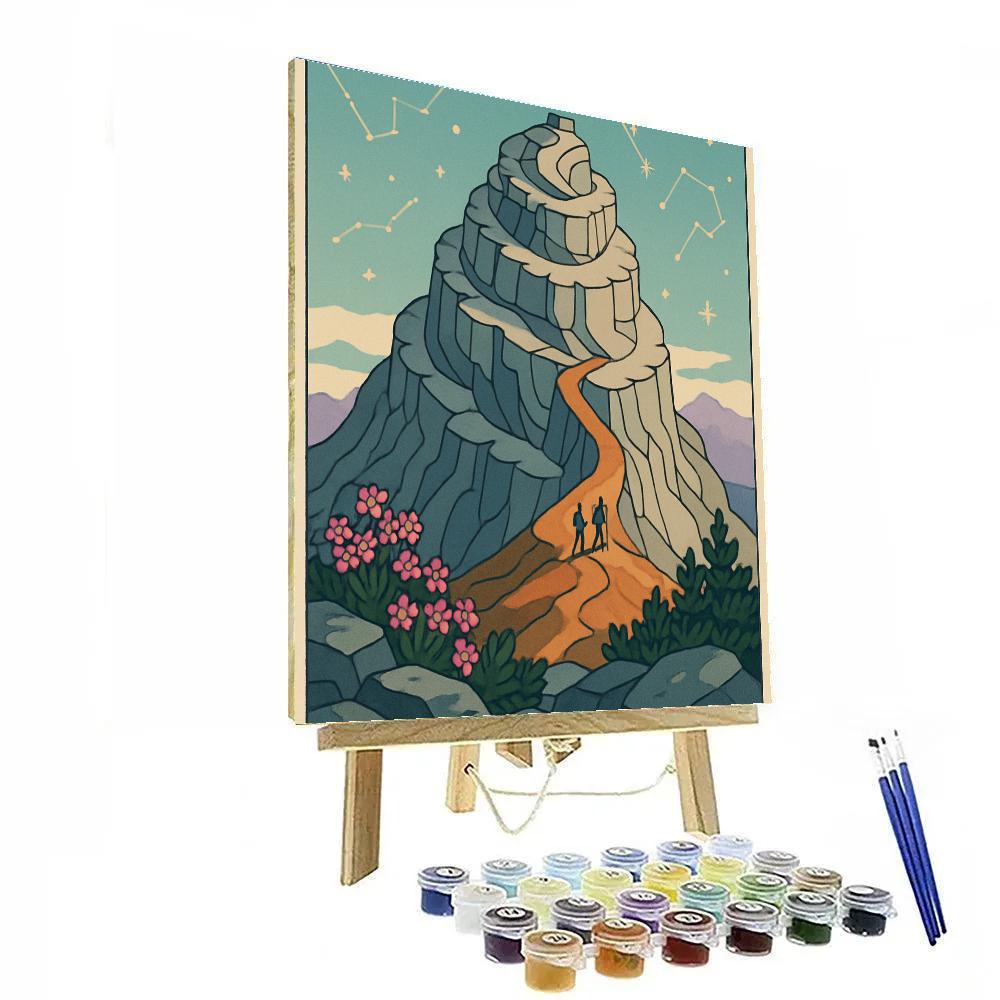 Clockwork Observatory Mountain paint by number