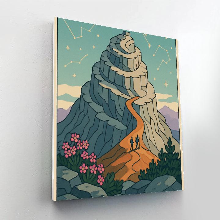 Clockwork Observatory Mountain paint by number