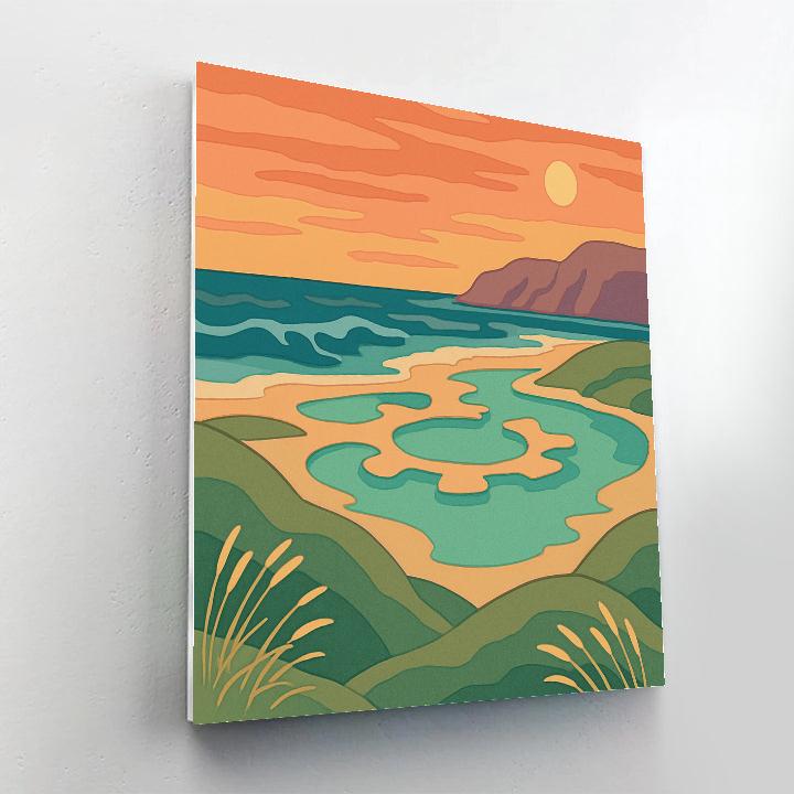 Clockwork Tidal Flats Landscape Paint by numbers kits