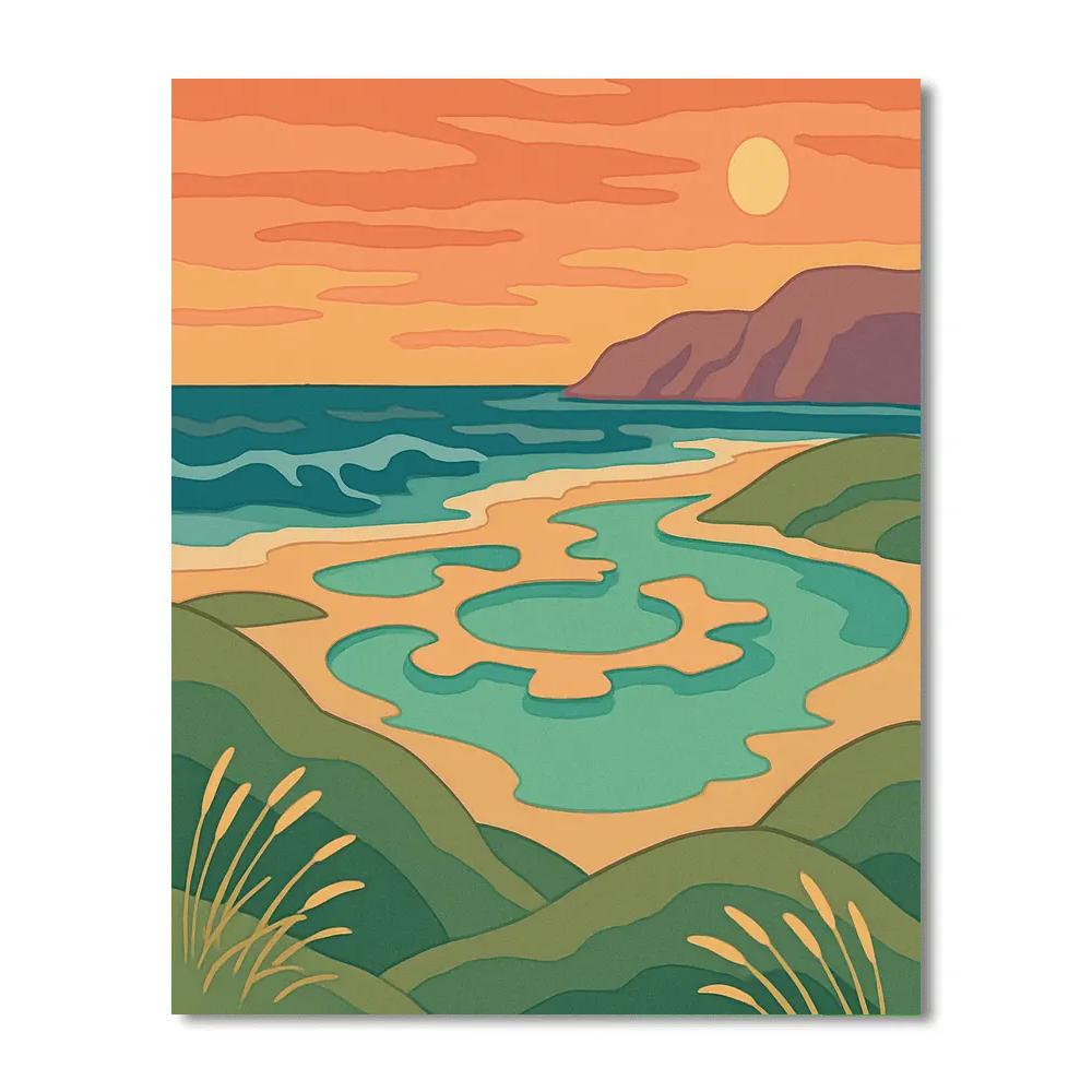 Clockwork Tidal Flats Landscape Paint by numbers kits