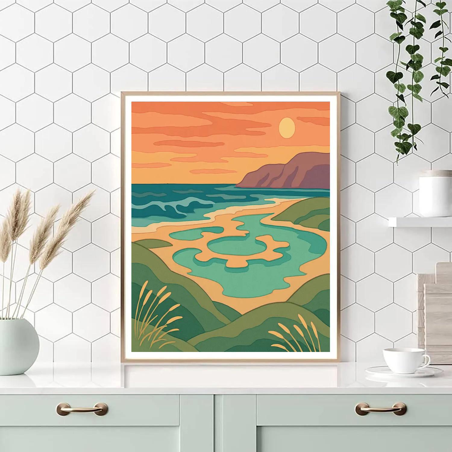 Clockwork Tidal Flats Landscape Paint by numbers kits