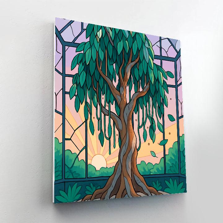 Glasshouse Grove Tree Mirage DIY paint by numbers