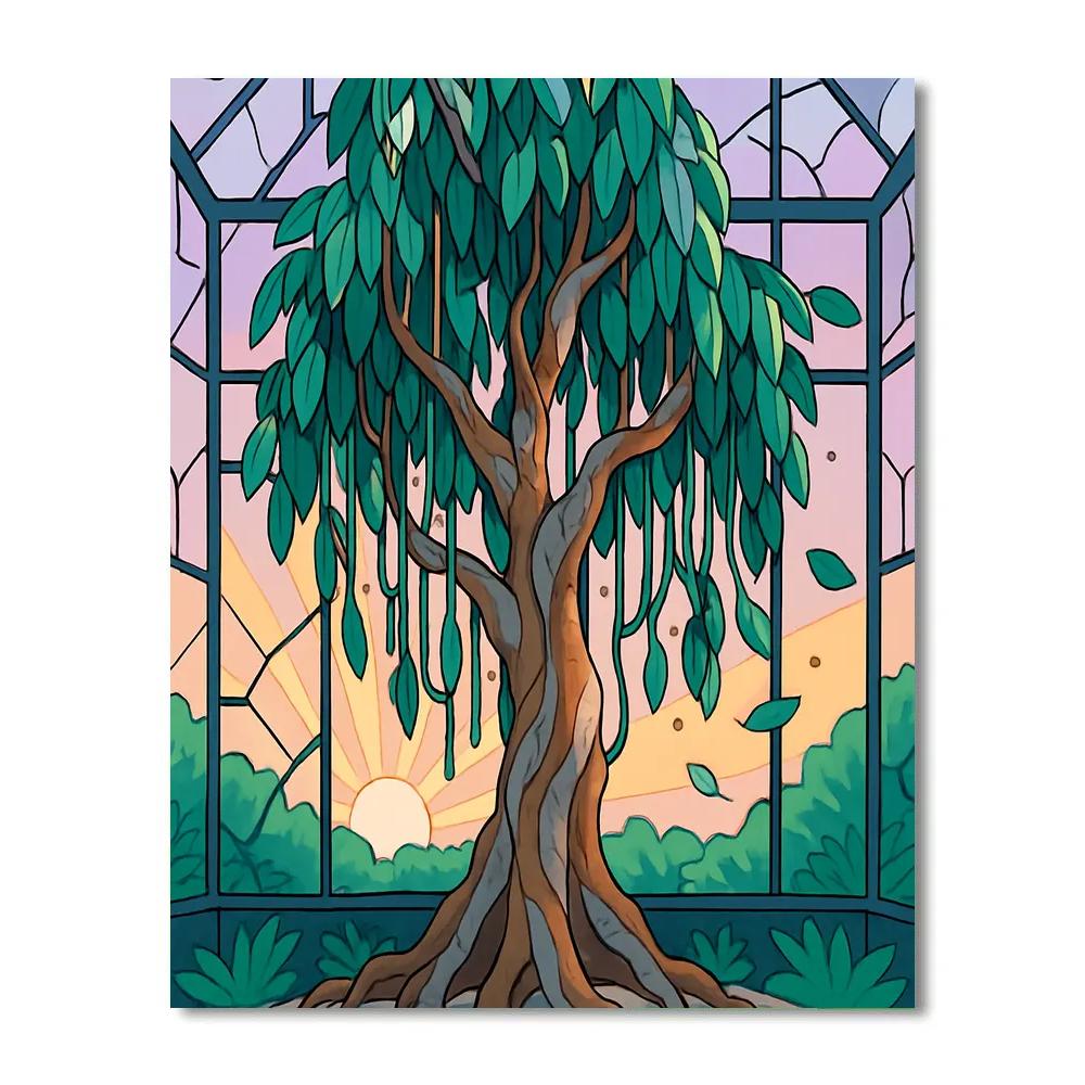 Glasshouse Grove Tree Mirage DIY paint by numbers
