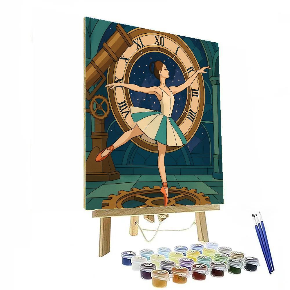 Clockwork Observatory Ballet painting number kit