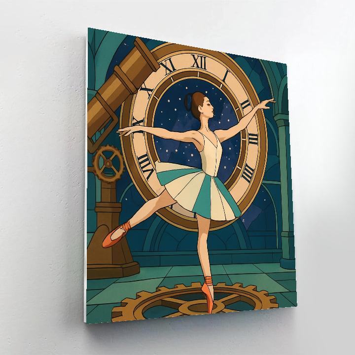 Clockwork Observatory Ballet painting number kit