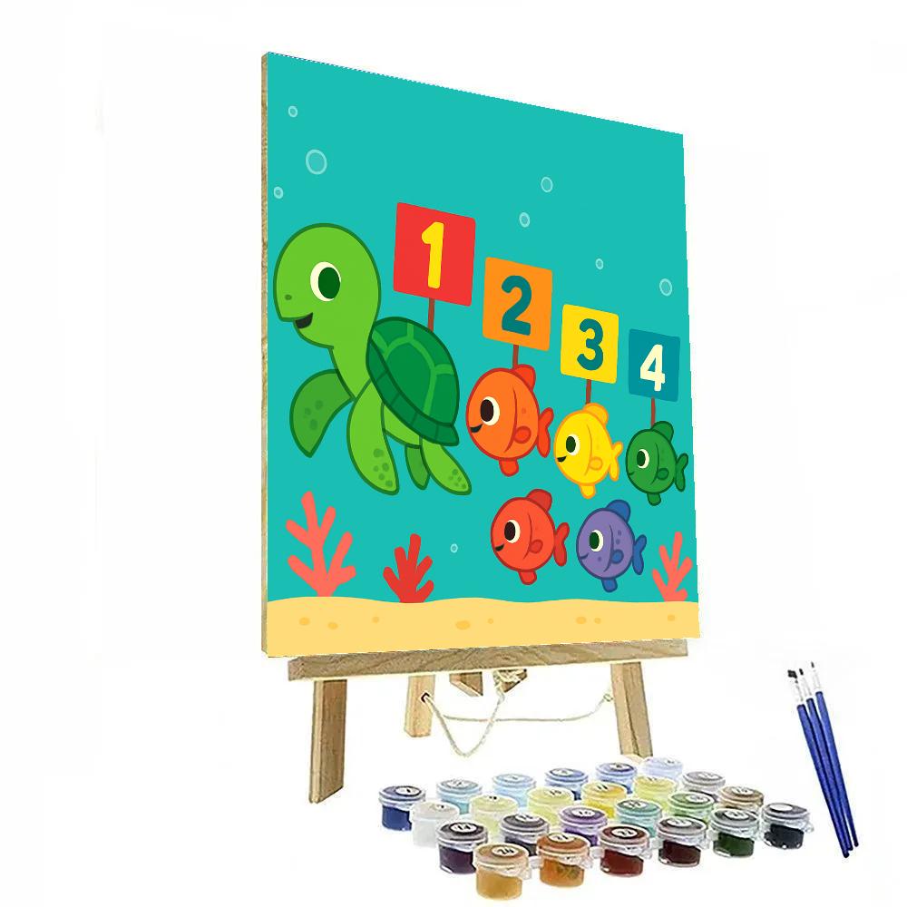 Coral Reef Number Parade paint by numbers