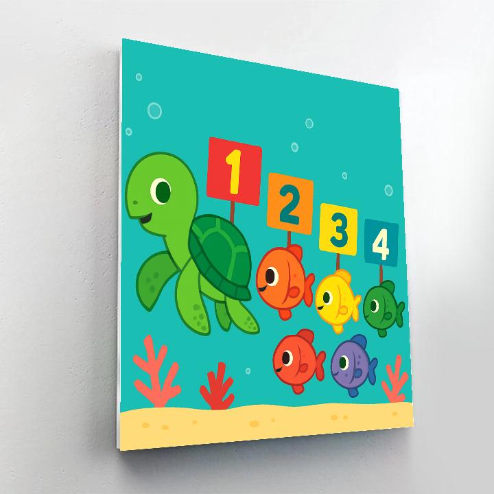 Coral Reef Number Parade paint by numbers