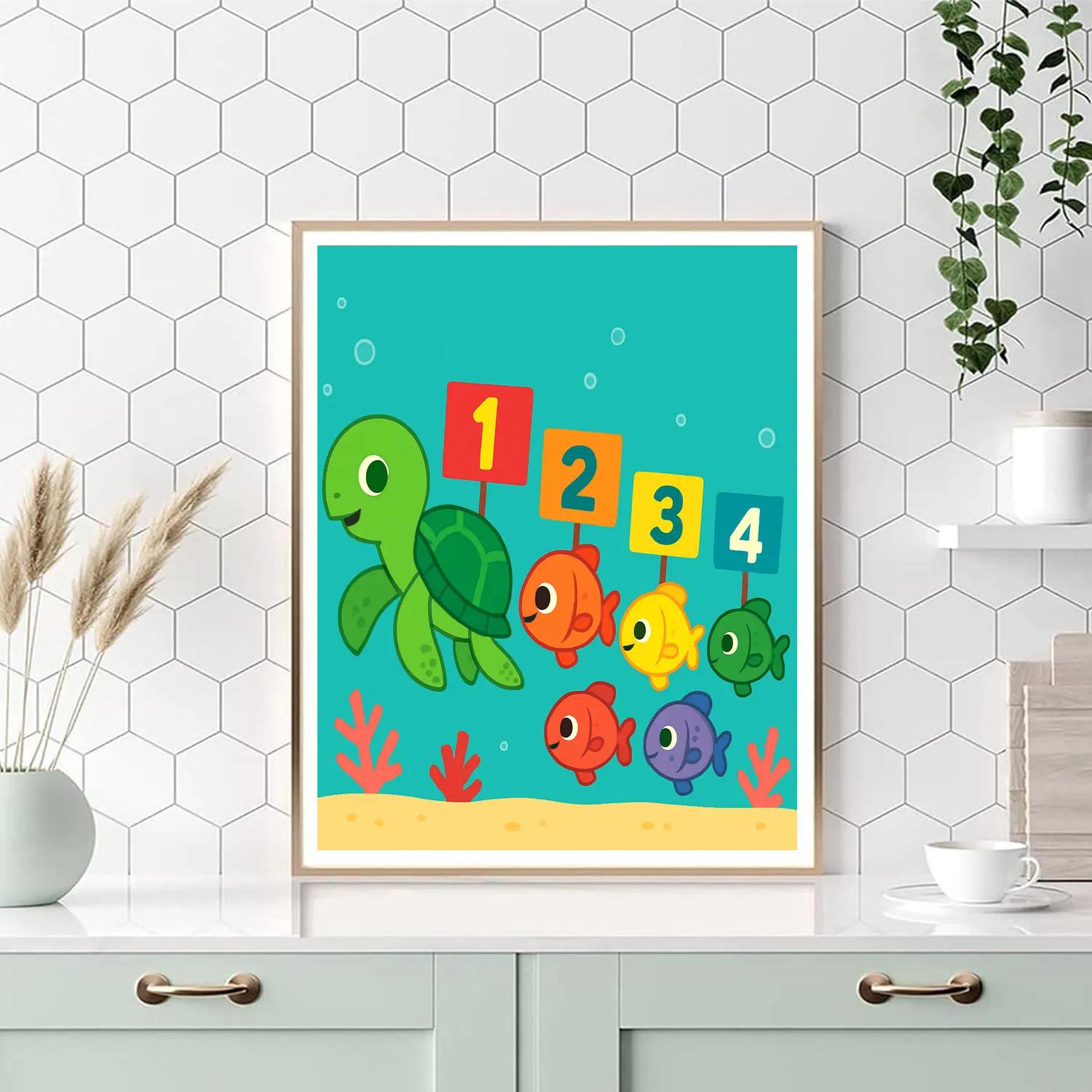 Coral Reef Number Parade paint by numbers