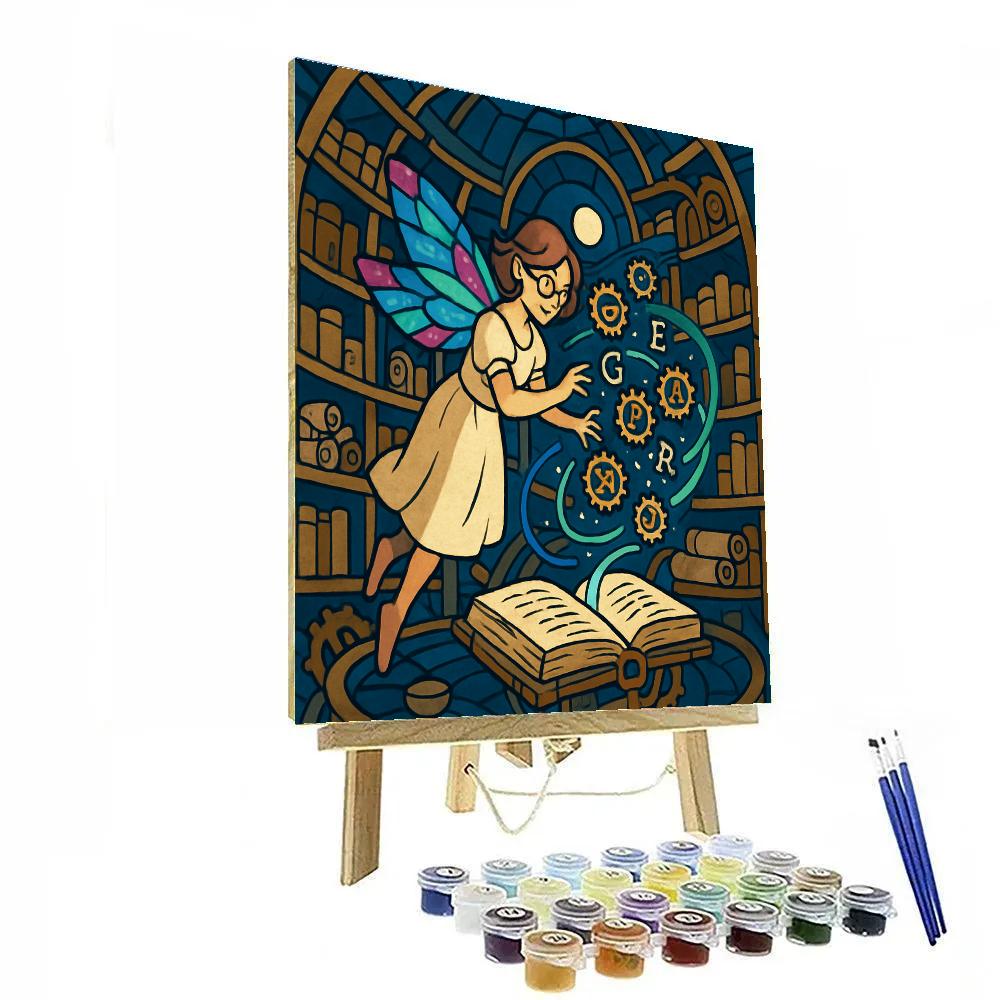 Clockwork Library Fairy Reverie painting number kit