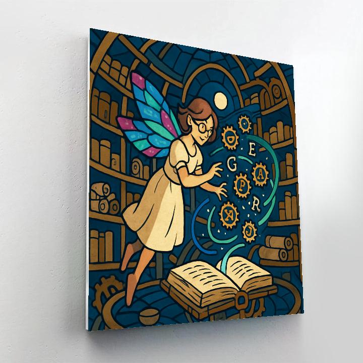 Clockwork Library Fairy Reverie painting number kit