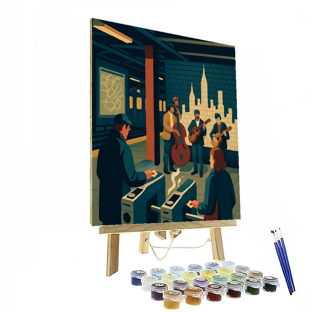 Midnight Subway Mural Of New York paint by numbers