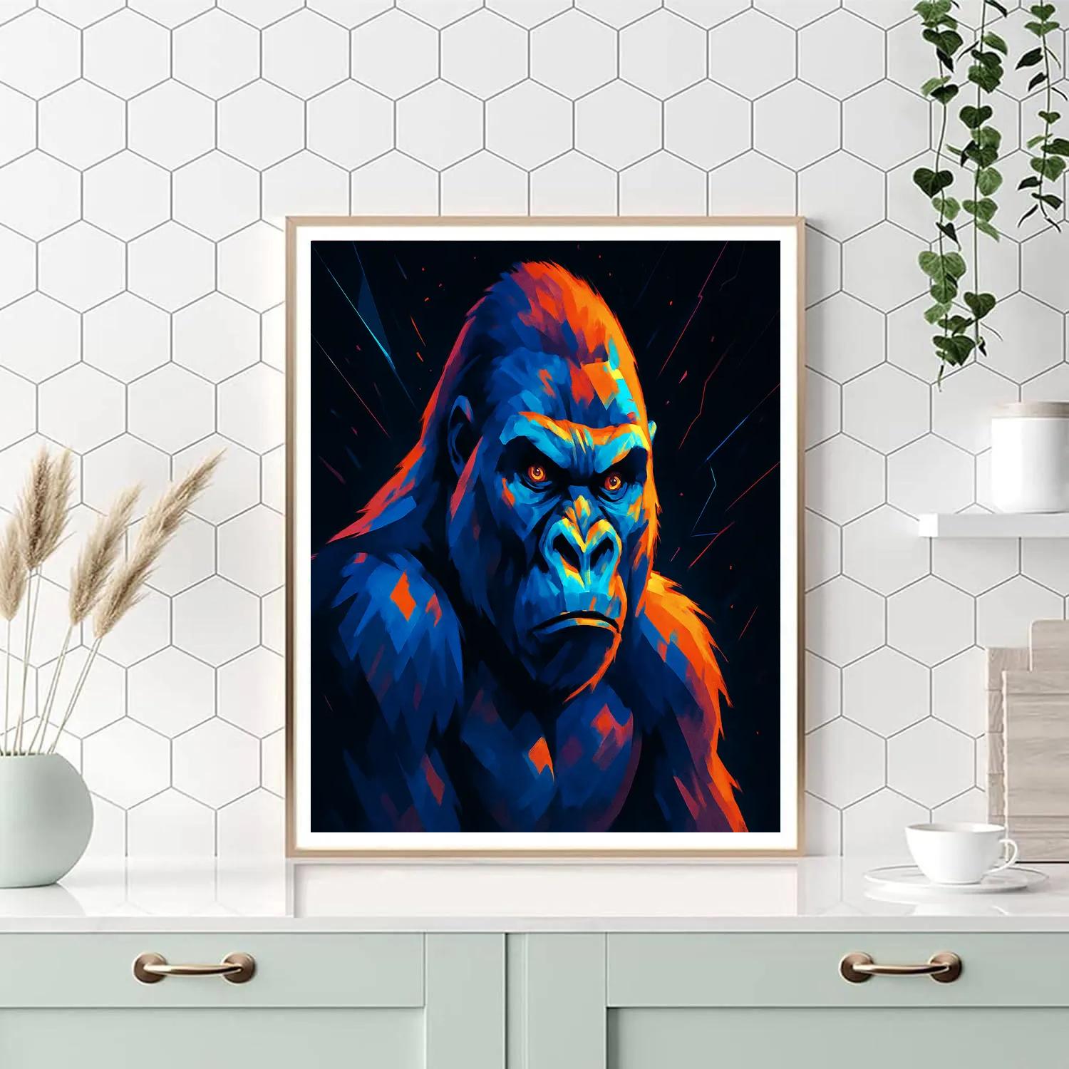 Prismatic Thunder Gorilla painting number kit