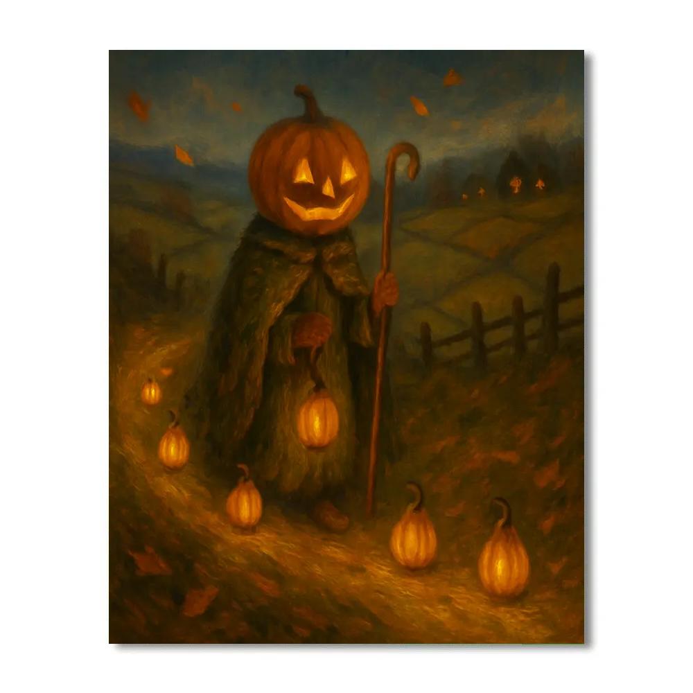 Lantern Parade Of The Pumpkin Shepherd paint by number