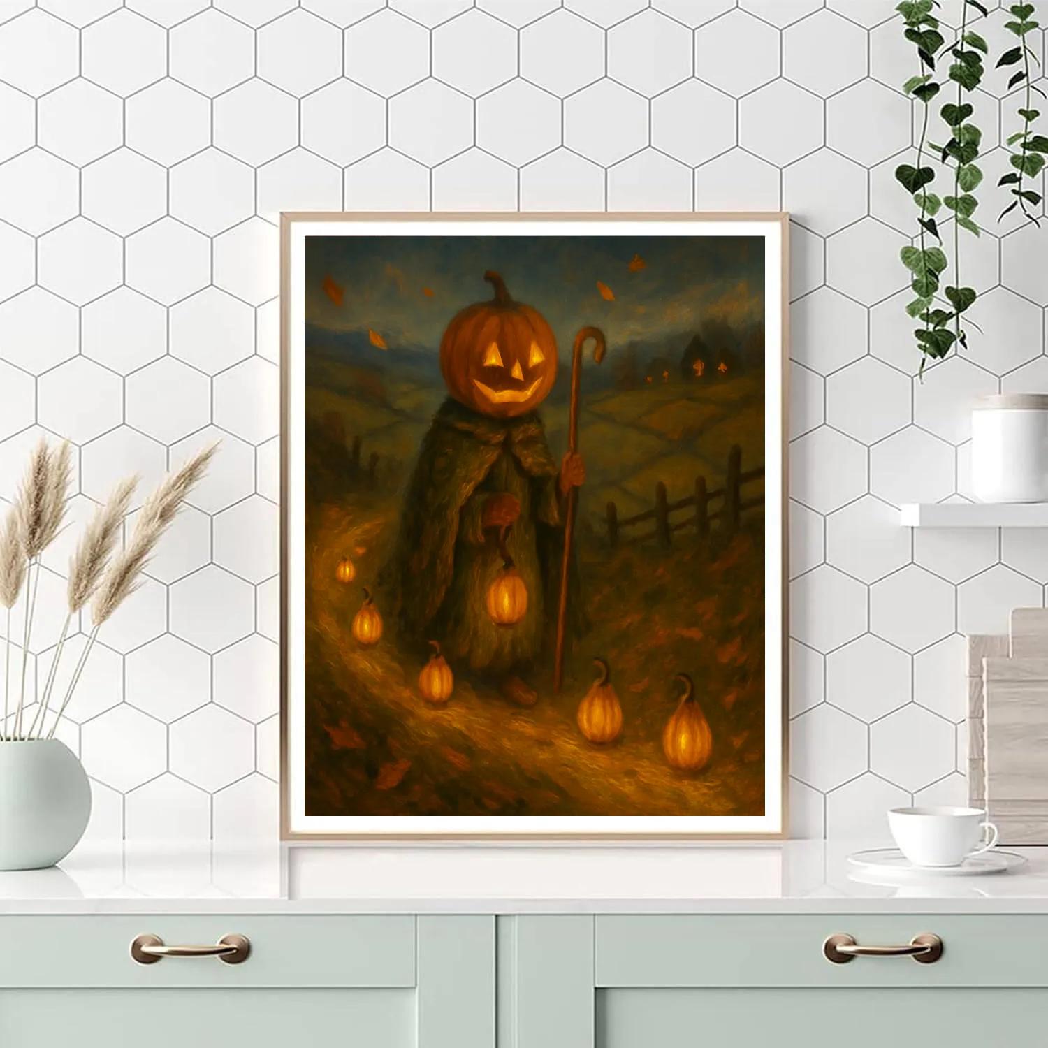 Lantern Parade Of The Pumpkin Shepherd paint by number