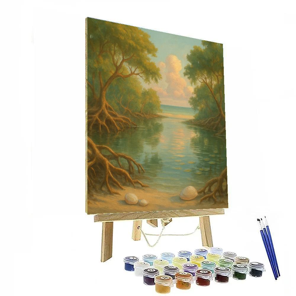Sunlit Mangrove Mirror Lagoon Paint by numbers kits