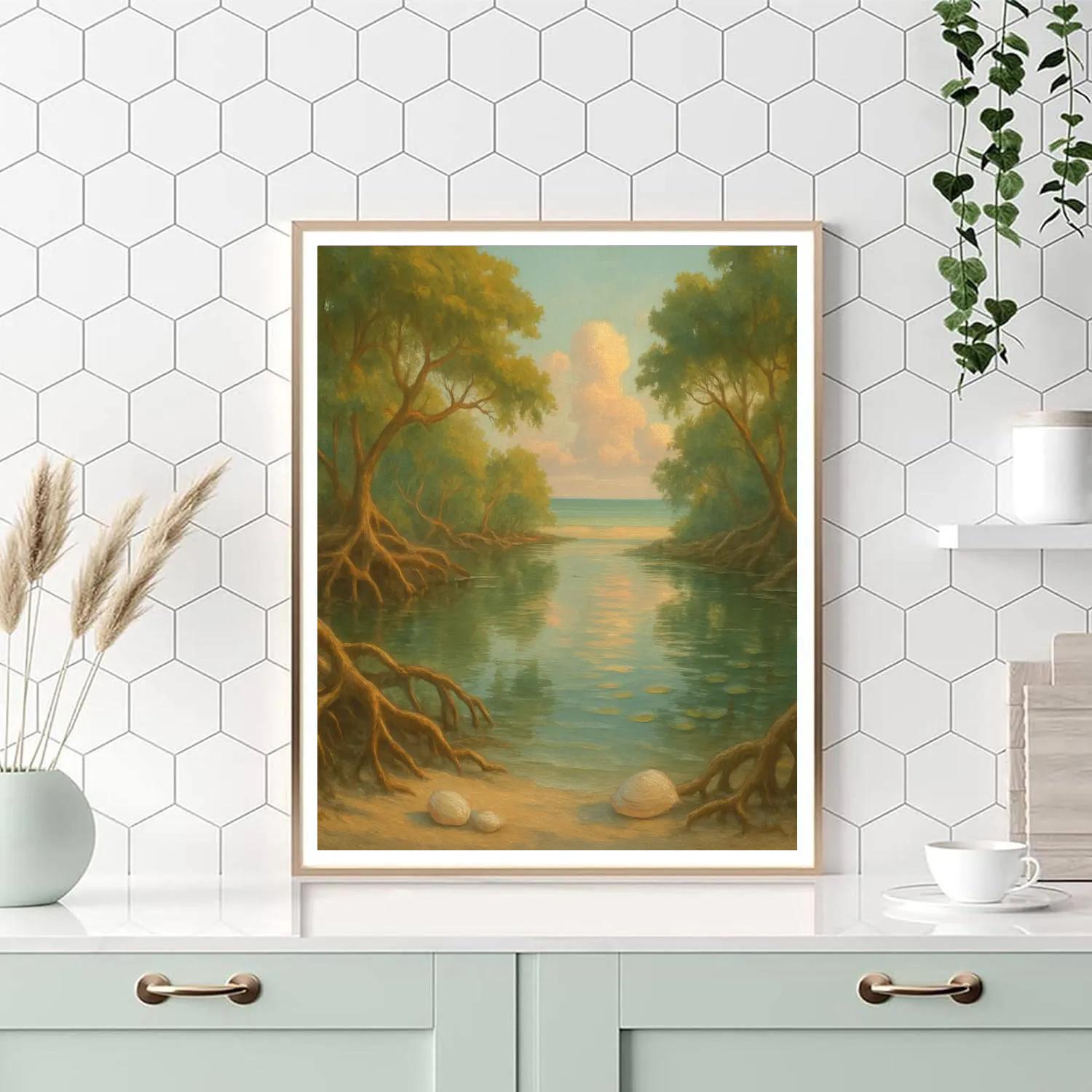 Sunlit Mangrove Mirror Lagoon Paint by numbers kits