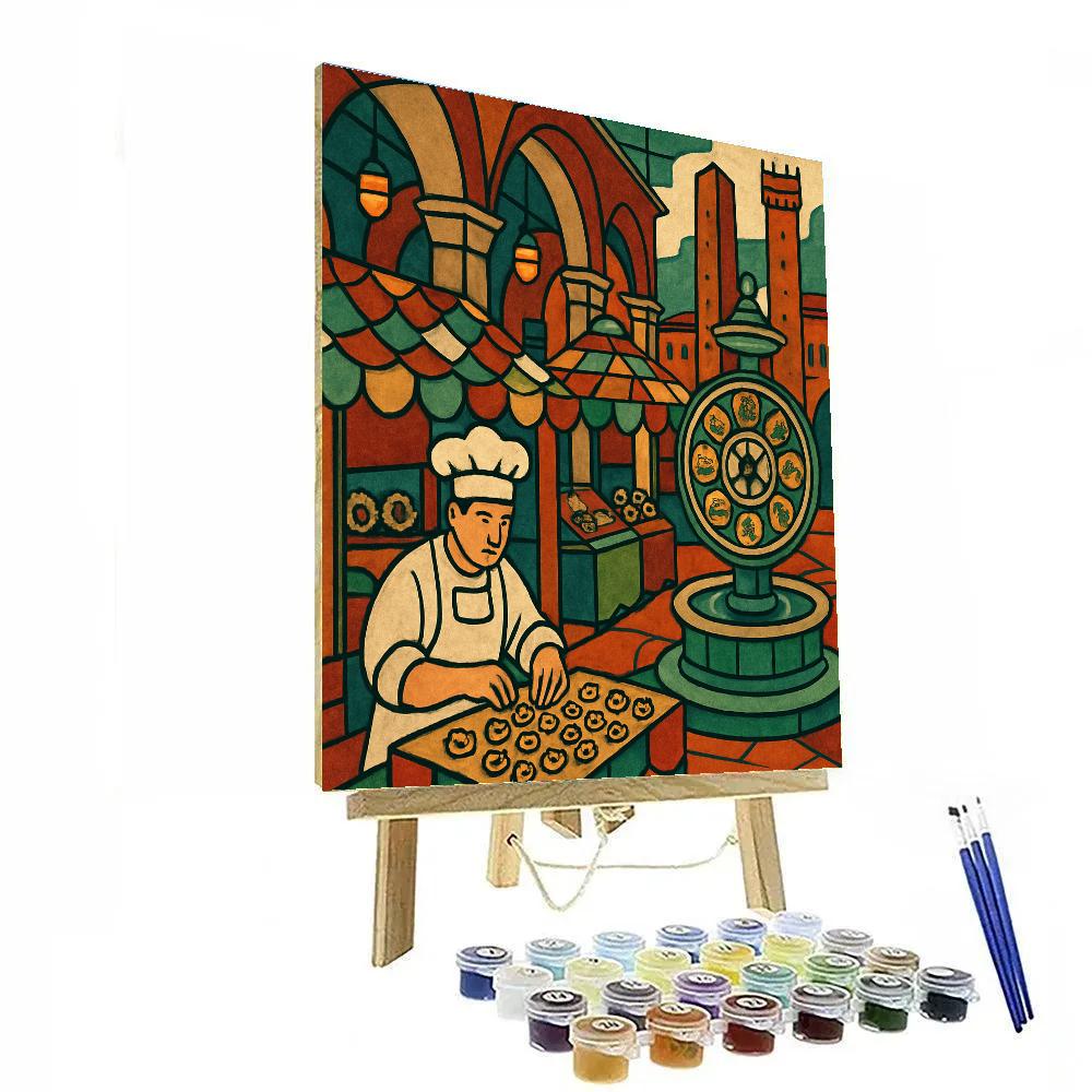 Clockwork Italy Mosaic Market Paint by numbers kits