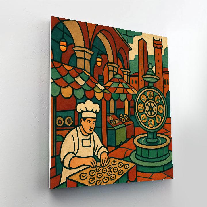 Clockwork Italy Mosaic Market Paint by numbers kits