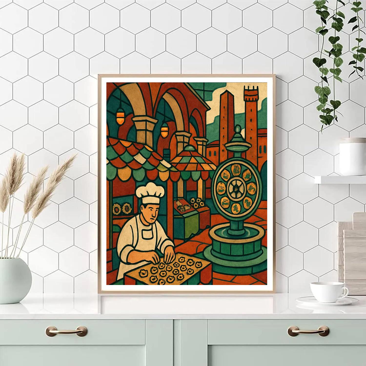 Clockwork Italy Mosaic Market Paint by numbers kits