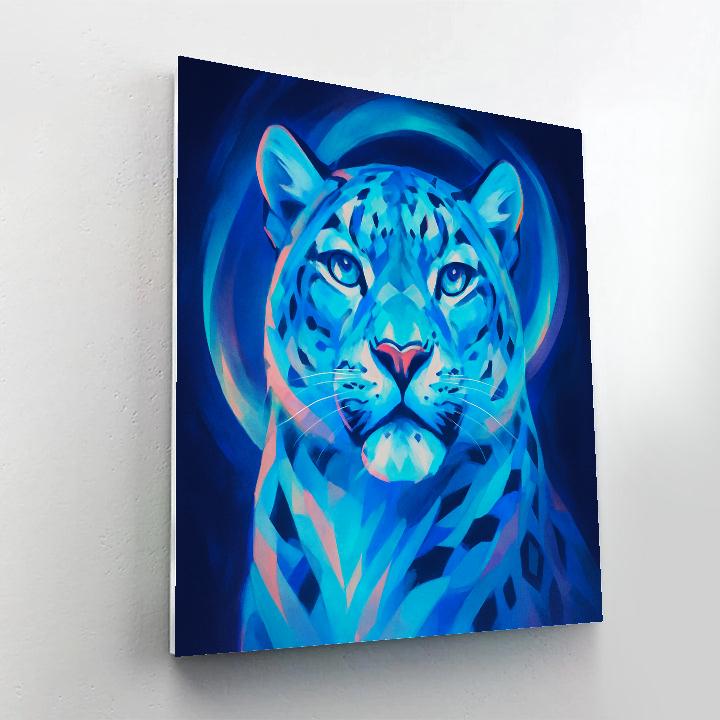 Aurora Crowned Snow Leopard painting number kit