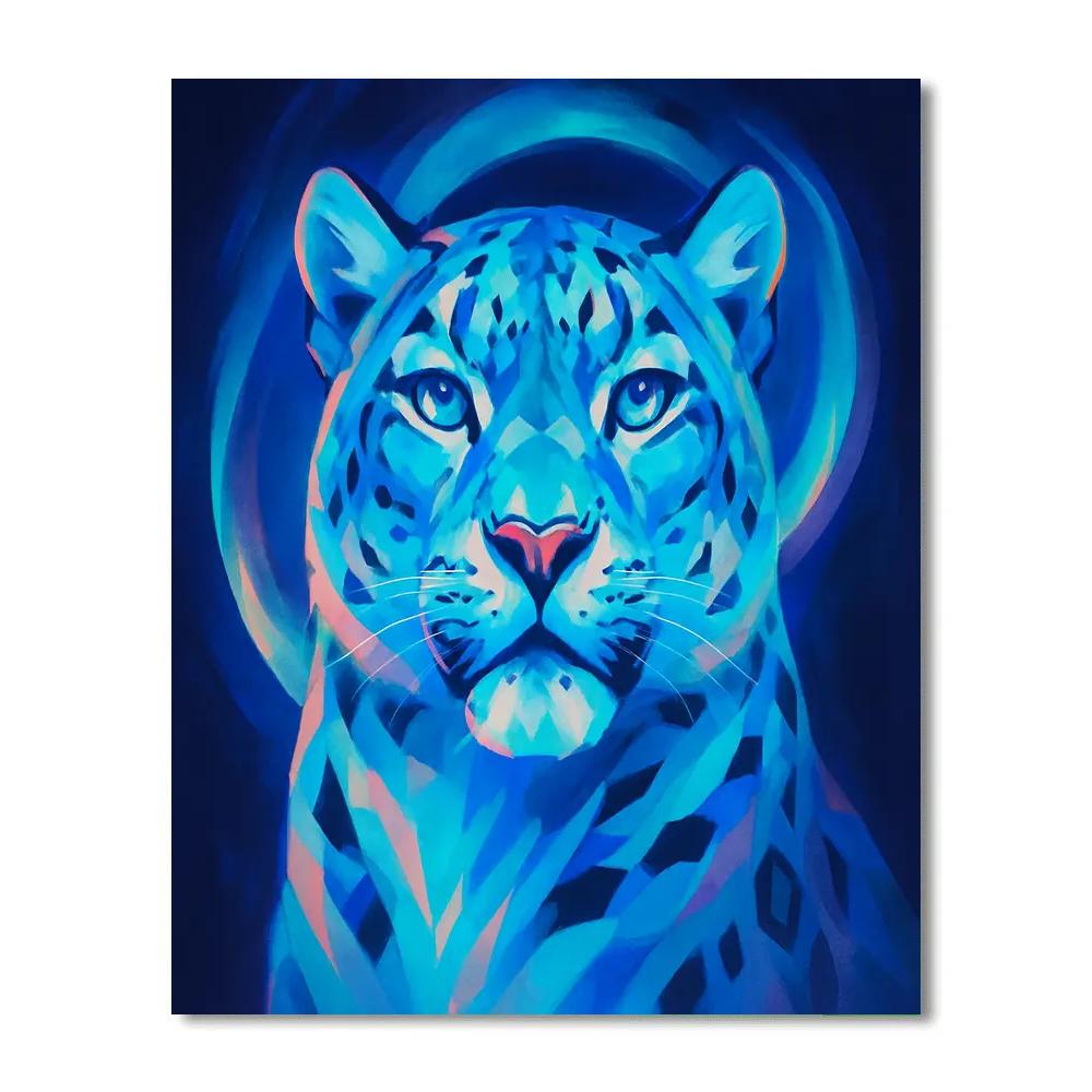 Aurora Crowned Snow Leopard painting number kit