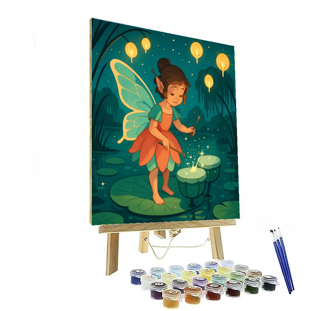 Lily Pad Festival With Fairy Lanterns DIY paint by numbers