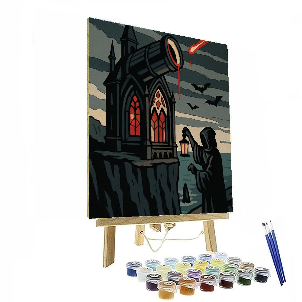 Gothic-Lantern Observatory Of The Bleeding Comet paint by color