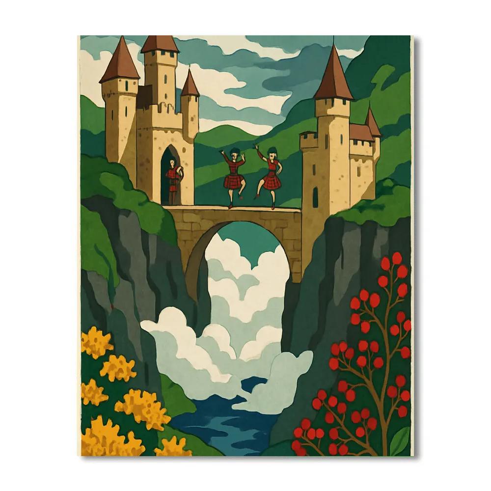 Scotland Crafted Skybridge Castle Numbered painting kits