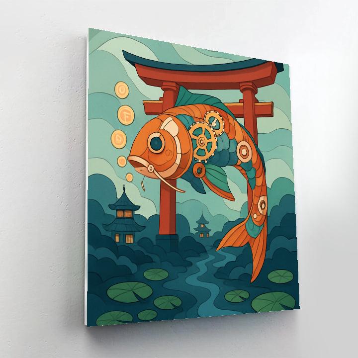 Clockwork Koi Fantasy Gate Numbered painting kits