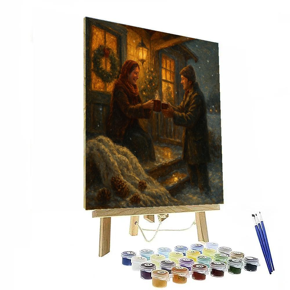 Midnight Cocoa Porch Gathering painting number kit