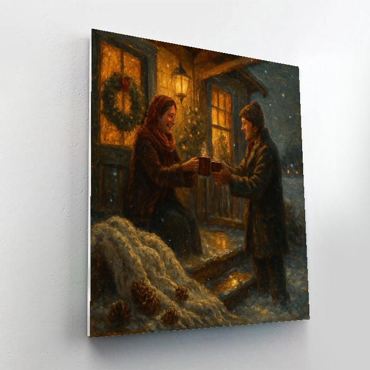 Midnight Cocoa Porch Gathering painting number kit