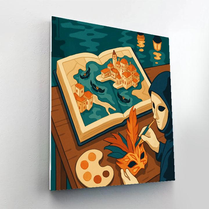 Carnival Atlas Venice Map Number painting