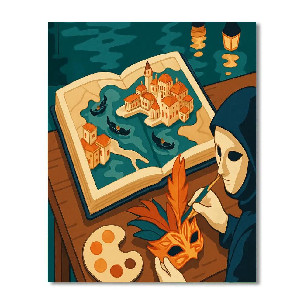 Carnival Atlas Venice Map Number painting