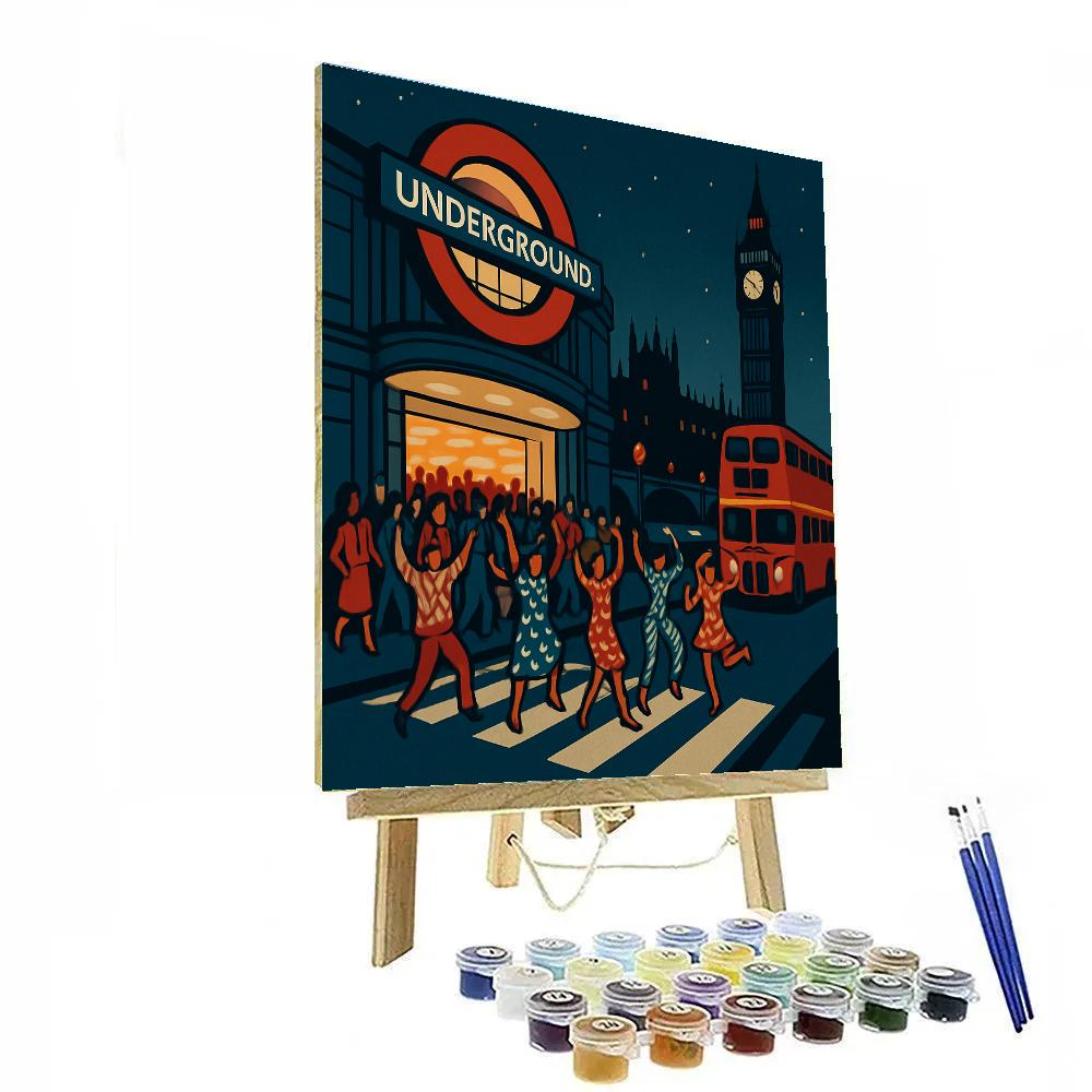 Underground Poster London Night Parade Painting by numbers kit
