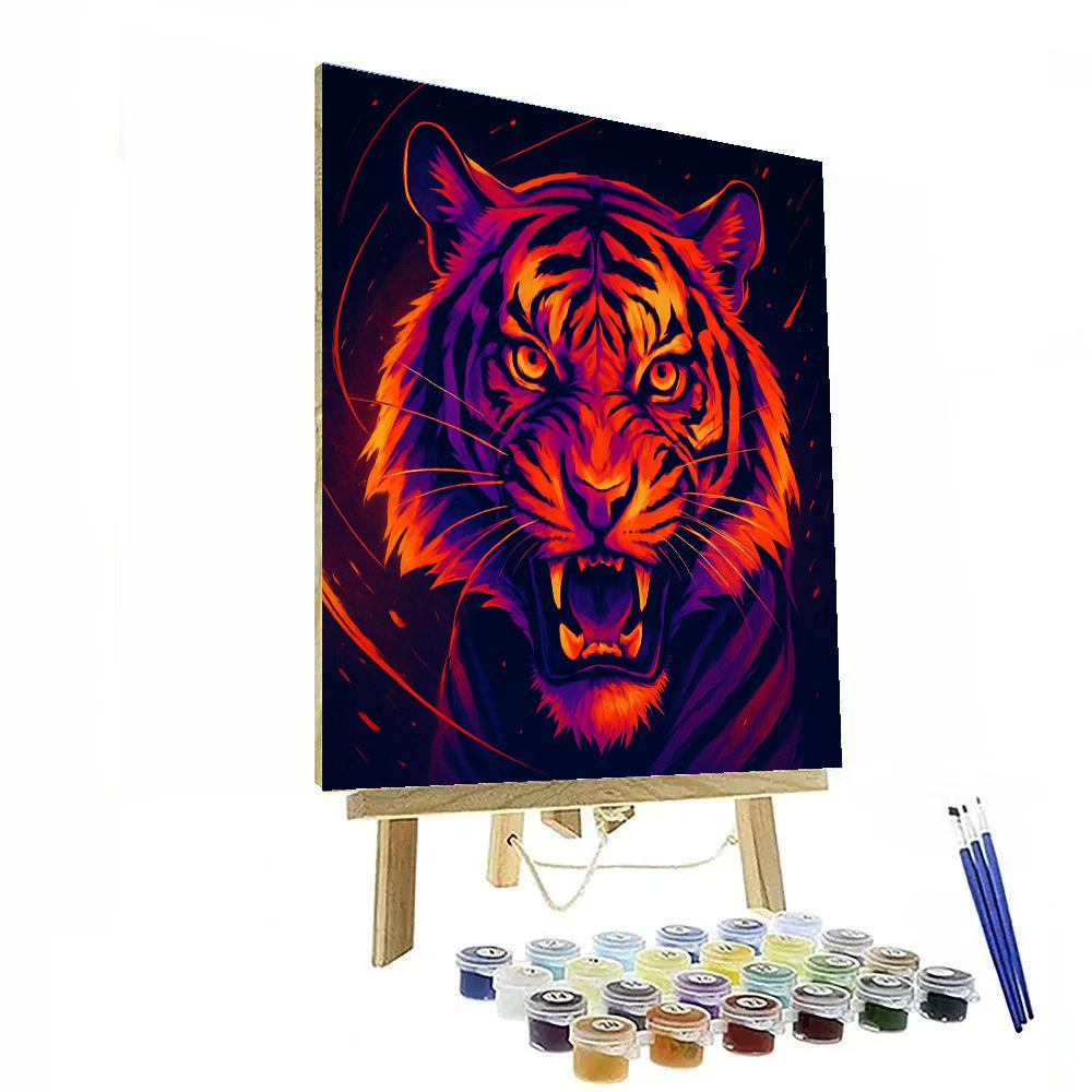 Solar Flare Tiger Stare paint by color