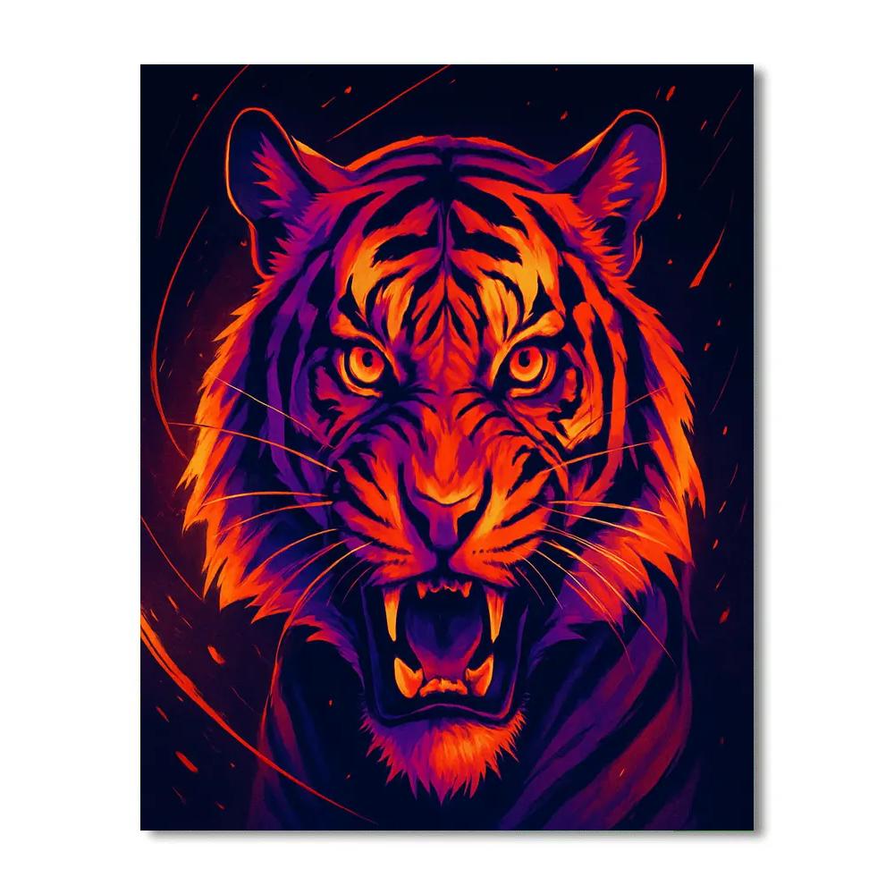 Solar Flare Tiger Stare paint by color