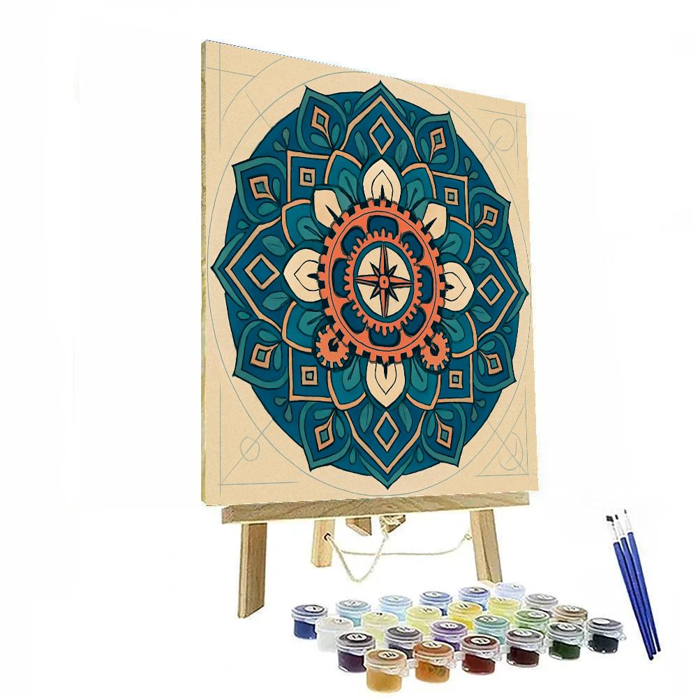 Clockwork Garden Mandala DIY paint by numbers
