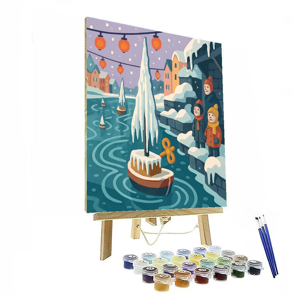 Clockwork Winter Harbor Parade paint by color