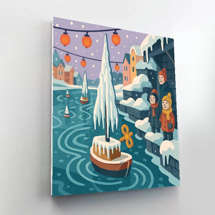 Clockwork Winter Harbor Parade paint by color