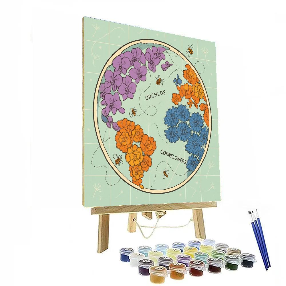 Orbital Pollen Floral Atlas painting number kit