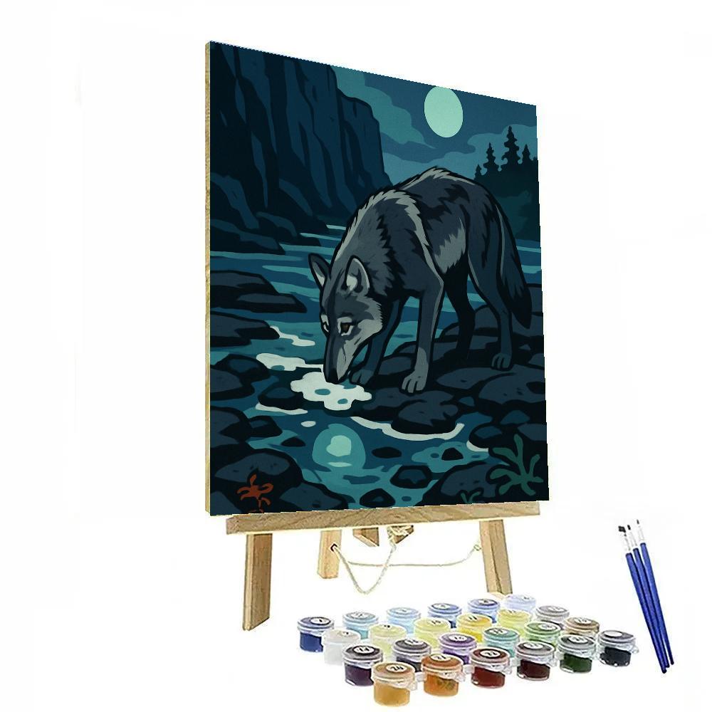 Tidepool Wolf Sentinel Painting by numbers kit
