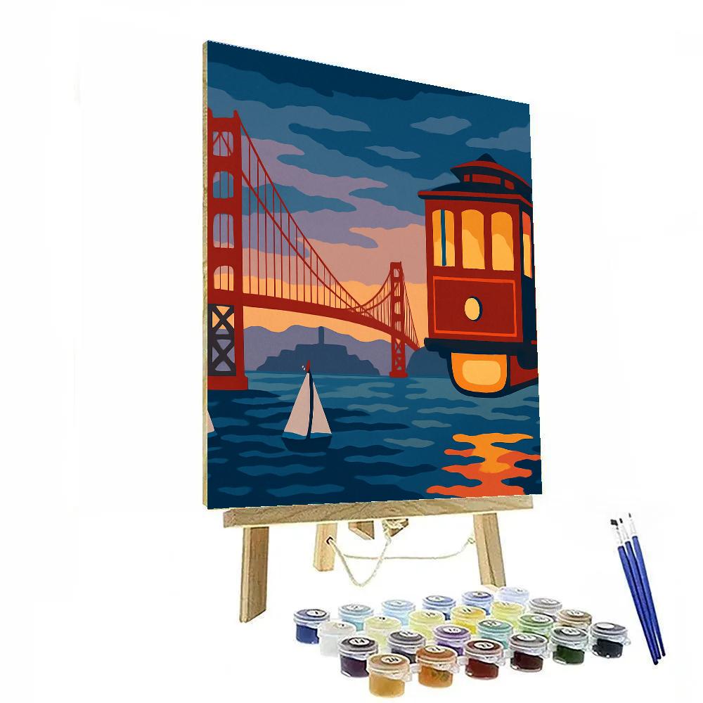 Harbor Lantern Parade In USA Twilight Numbered painting kits