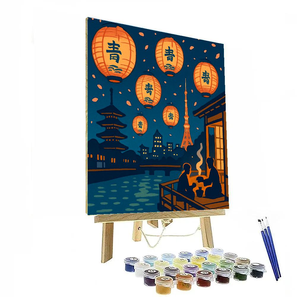 Paper Lantern Astronomy Of Japan Painting by numbers kit