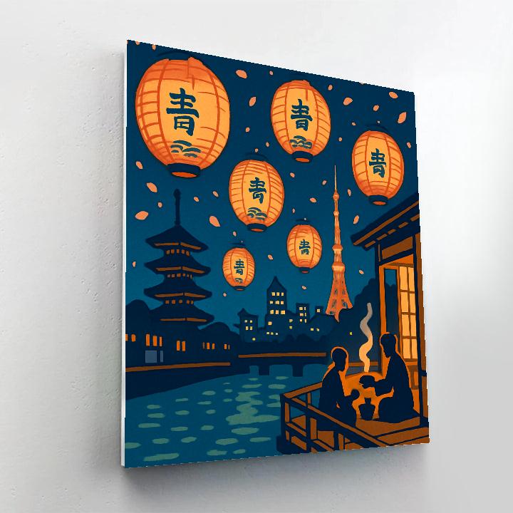 Paper Lantern Astronomy Of Japan Painting by numbers kit