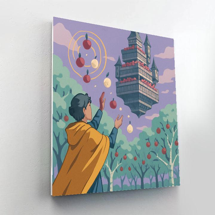 Citadel Above The Fantasy Orchard Paint by numbers art
