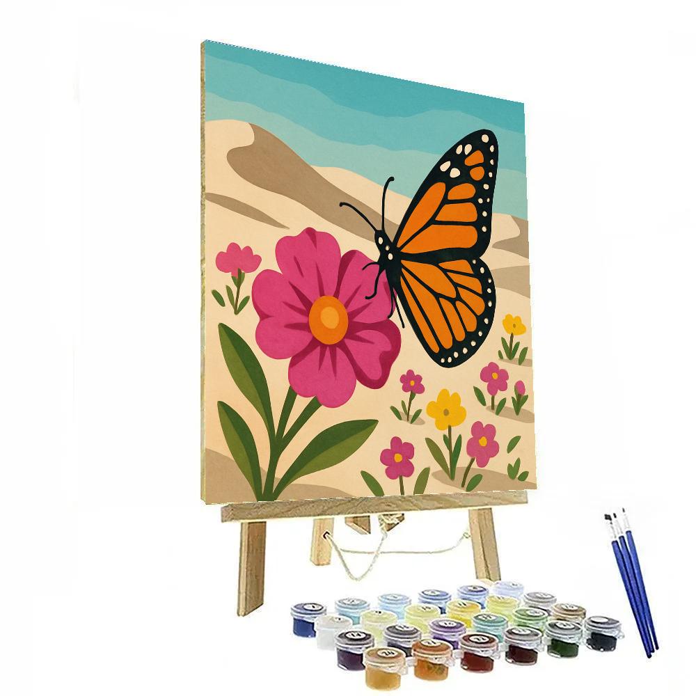 Sand Dune Wildflowers With Butterfly painting number kit