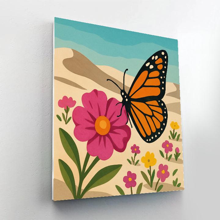 Sand Dune Wildflowers With Butterfly painting number kit