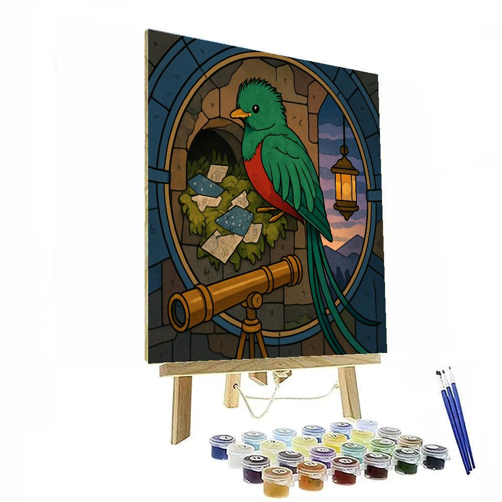 Glasswing Birds Observatory Nest Paint by numbers art