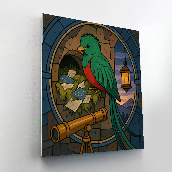 Glasswing Birds Observatory Nest Paint by numbers art