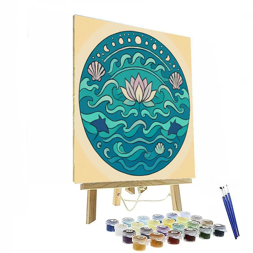 Lotus Tide In Mandala Numbered painting kits